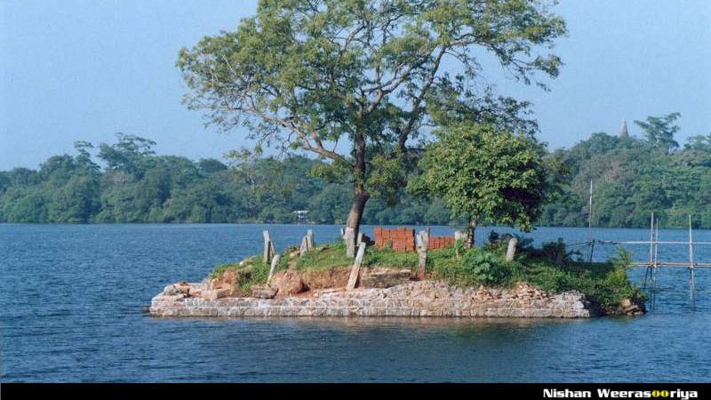 An Island with remains of a ancient building